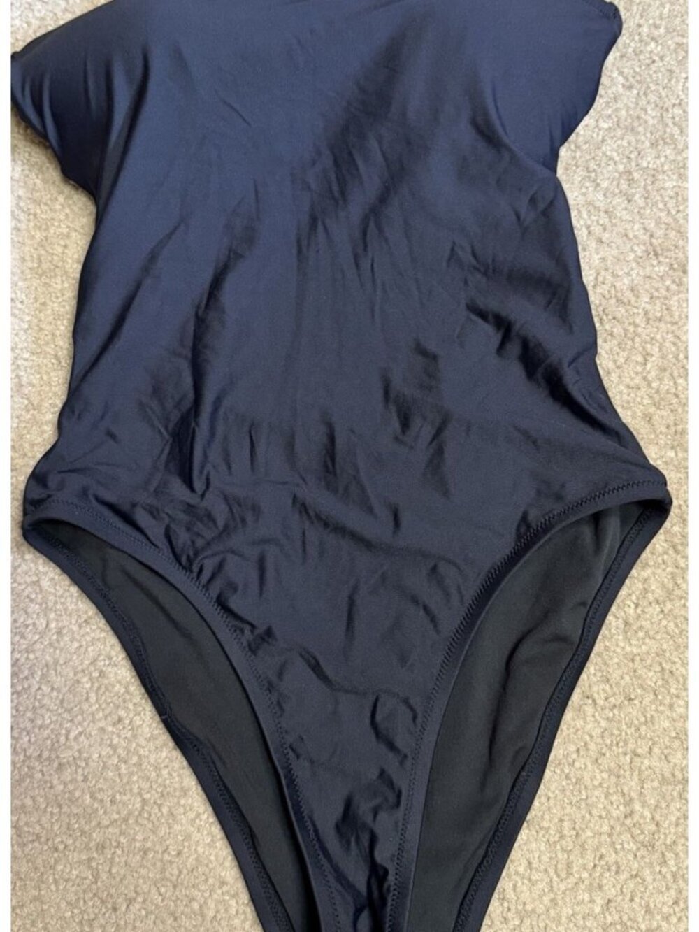 J.CREW Black Cross Back One Piece Bandeau Swimsuit Size 8